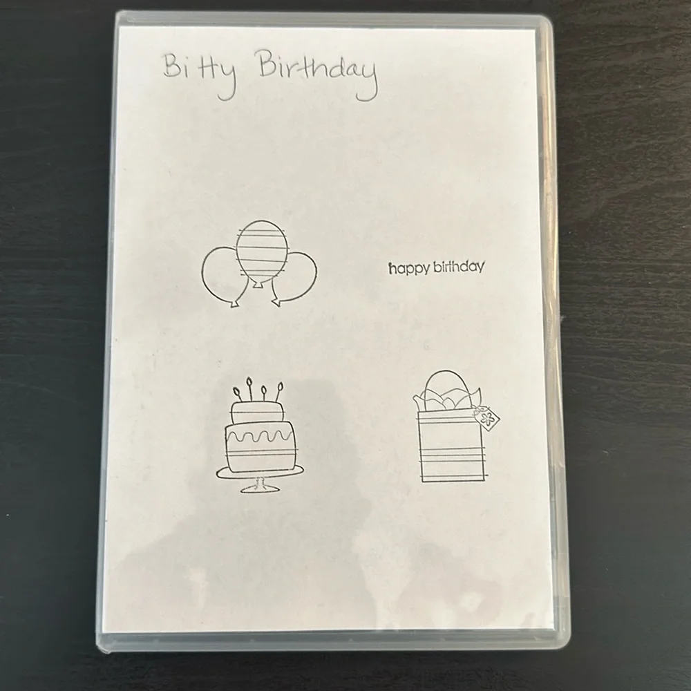 🎭 3/$25 - Bitty Birthday set of 4 cling set